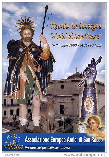 Alezio (Lecce) - Santino Cartolina SAN ROCCO - PERFETTO D29 - Religione & Esoterismo