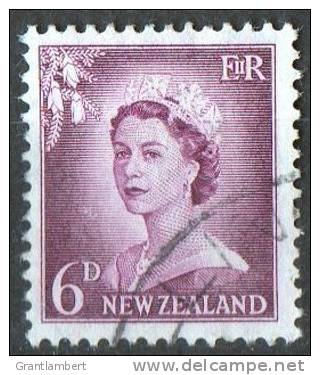 New Zealand 1956 Queen Elizabeth 6d Used - Gebruikt