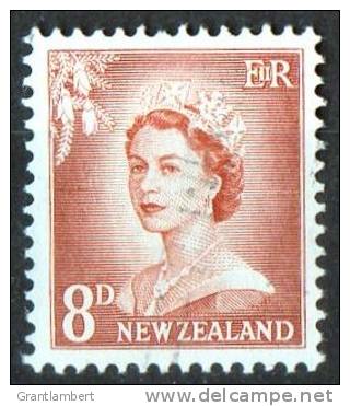 New Zealand 1956 Queen Elizabeth 8d Used - Used Stamps