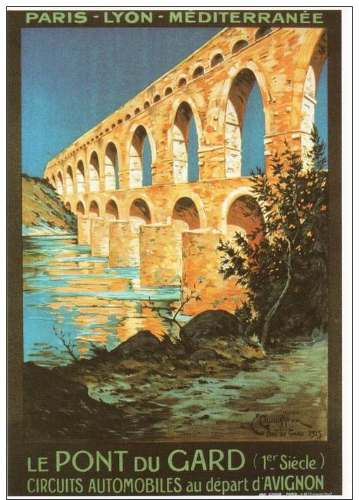 PLM...LE PONT DU GARD...cp    10.5x15...D APRES AFFICHE ANCIENNE - Other & Unclassified