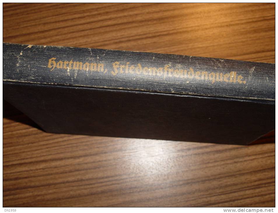 FRIEDENS FREUDEN QUELLE OTTO HARTMANN VON TEGERNSEE 1921 BAYERN PAIX - Livres Anciens