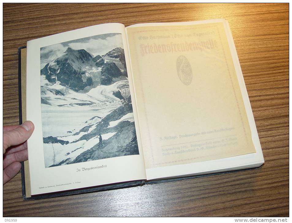 FRIEDENS FREUDEN QUELLE OTTO HARTMANN VON TEGERNSEE 1921 BAYERN PAIX - Livres Anciens