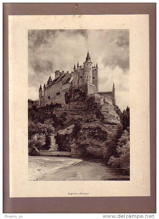 SPAIN - Segovia - Alcazar, Image Glued To Cardboard, Year About 1930 - Artis Historia