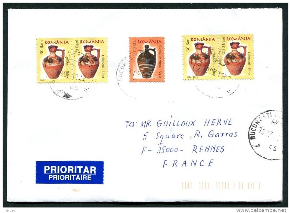 Roumanie => France 19/07/2011 Poteries - Postmark Collection