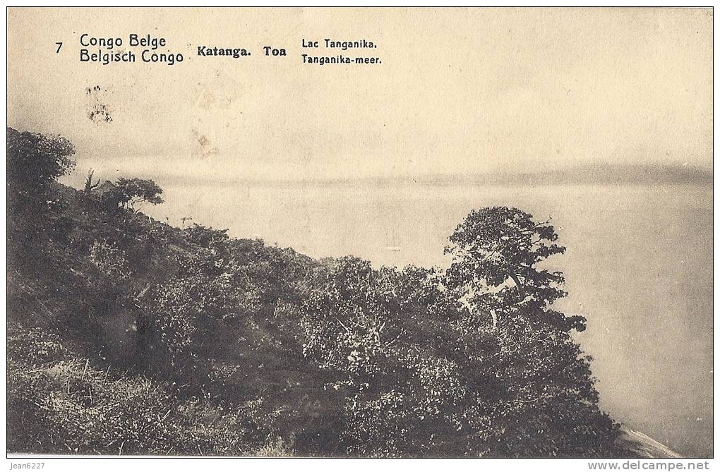 Katanga - Lac Tanganika - 10 C Surchargé 15 - Entiers Postaux