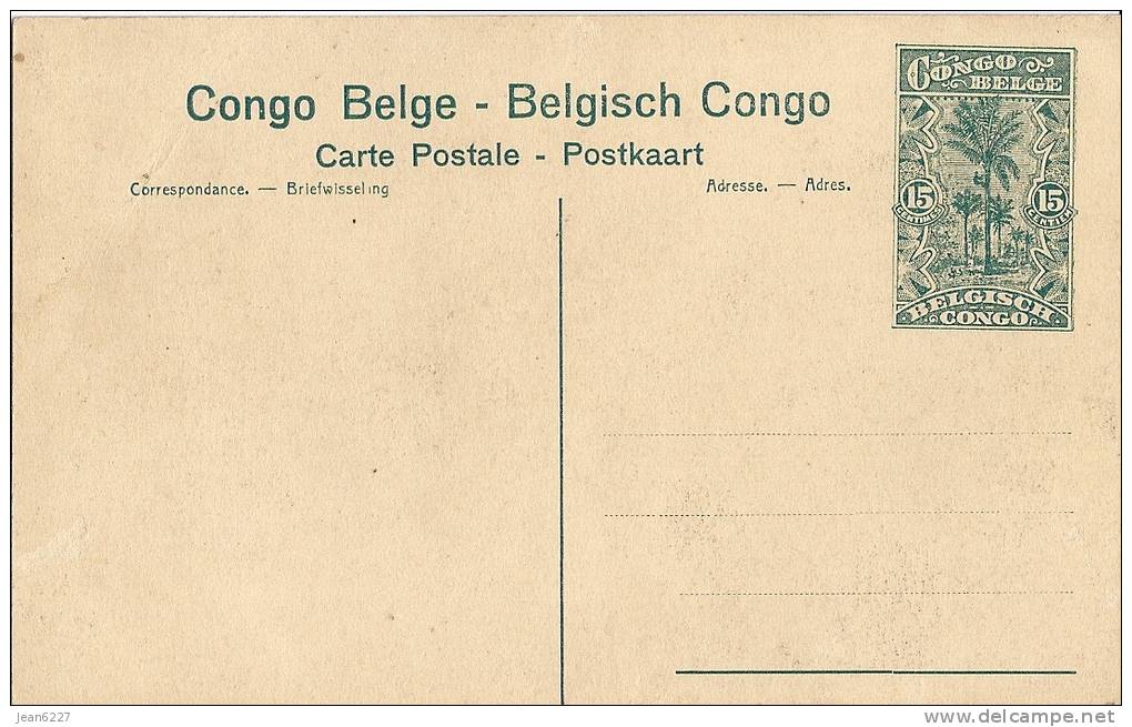 Congo Belge - Village Arabisé De La Province Orientale - 15 C Vert - Entiers Postaux