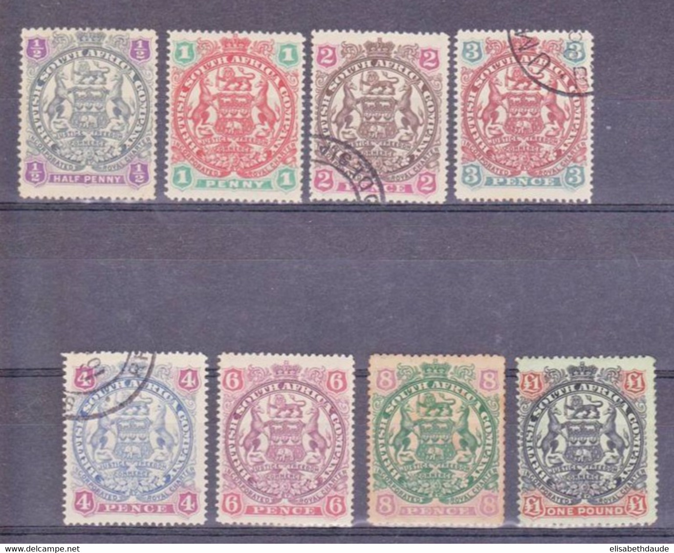 AFRIQUE DU SUD (COMPAGNIE BRIT.) - 1897 - YVERT N°49/56 */OB  - 56 SANS GOMME - COTE 2020 = 658 EUROS - Ohne Zuordnung