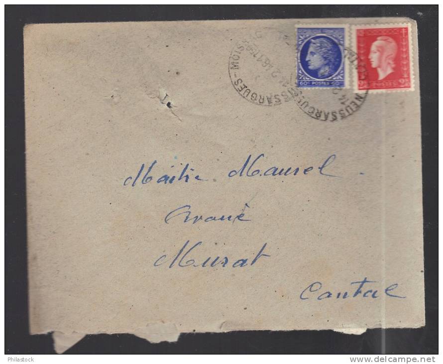 FRANCE 1946 N° 693 & 674 Obl. S/lettre Entiére - 1944-45 Marianne De Dulac