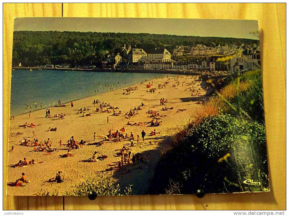 29 FINISTERE MORGAT LA PLAGE VUE SUR L'HOTEL DE LA VILLE D'YS  ANIMEE - Morgat