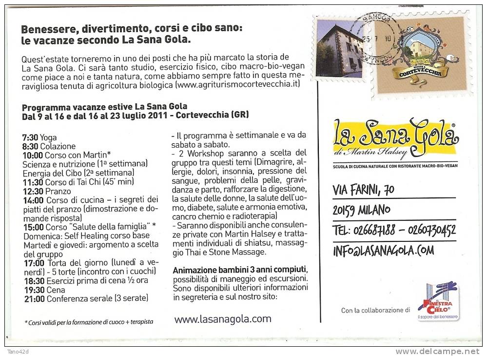 REF LIT 10 CTV - PSEUDO ENTIER POSTAL "SALUTE DA CORTEVECCHIA" THEMES HÔTEL / CUISINE / NATURE / ECOLOGIE - Varietà E Curiosità