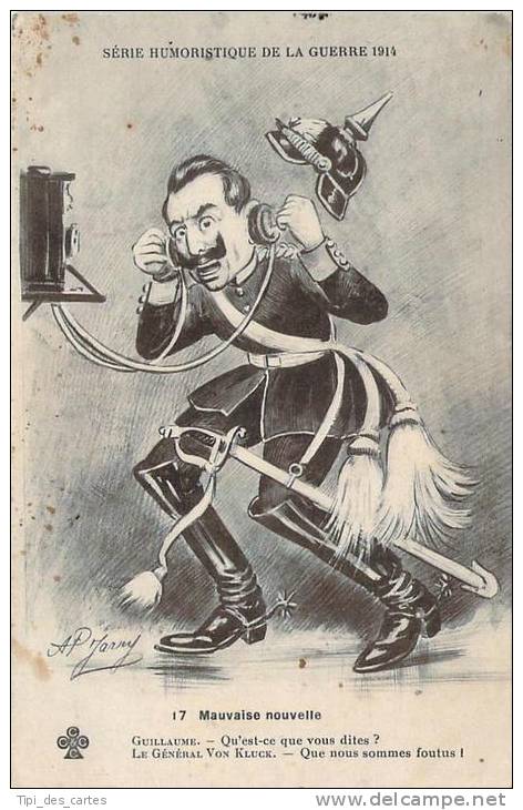 WW1 - Série Humouristique De La Guerre 1914, Mauvaise Nouvelle - Guerre 1914-18