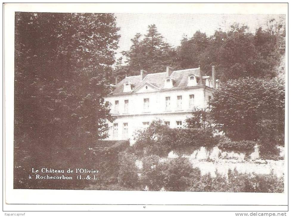 J: Indre Et Loire :  Le  Château  De  L ' Olivier  A  ROCHECORBON - Autres & Non Classés