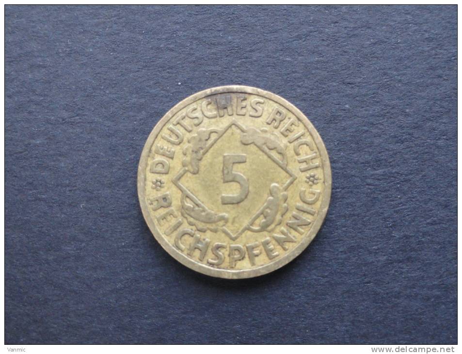 1925 E - 5 Rentenpfennig - Allemagne - 5 Rentenpfennig & 5 Reichspfennig