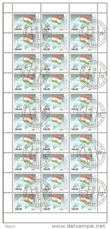 Tajikistan 1993 Mi# 15-21 Used - Sheets of 30 and 50 - Independence