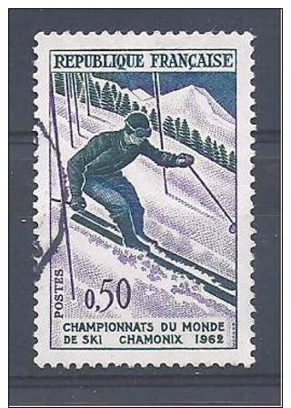 FRANCE N°  1327 Championnat Du Monde De Ski à Chamonix / SLALOM / 1962 - Usati