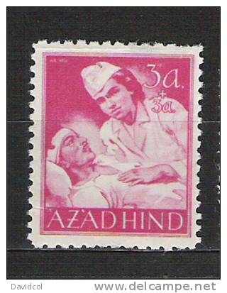 Q025.-.INDIA / GERMANY .-. 1943 .-. " AZADHIND " .-. MI#: IV .-. MH . - Occupation 1938-45