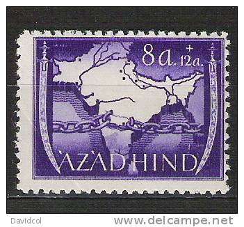 Q024.-.INDIA / GERMANY .-. 1943 .-. " AZADHIND " .-. MI#: V .-. MH . - Besetzungen 1938-45