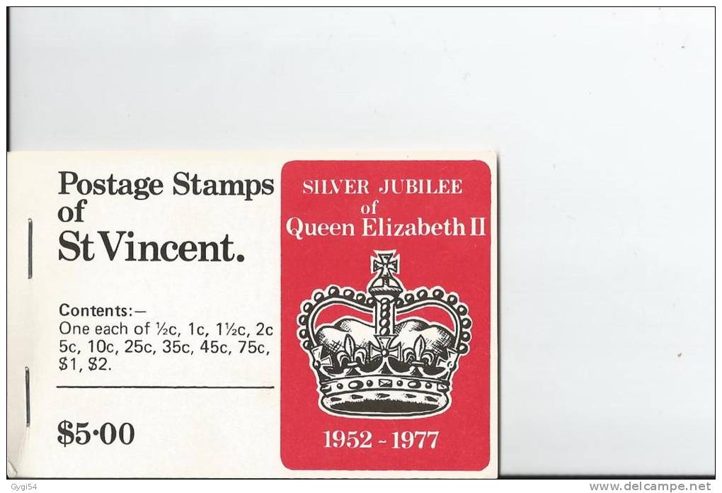 St VINCENT  Silver Jubilee Of Queen Elizabeth II1952-1977 CARNET N** - St.Vincent Y Las Granadinas