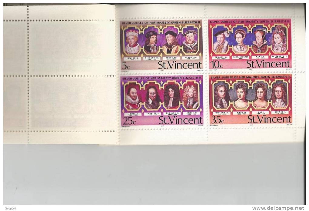 St VINCENT  Silver Jubilee Of Queen Elizabeth II1952-1977 CARNET N** - St.Vincent Y Las Granadinas