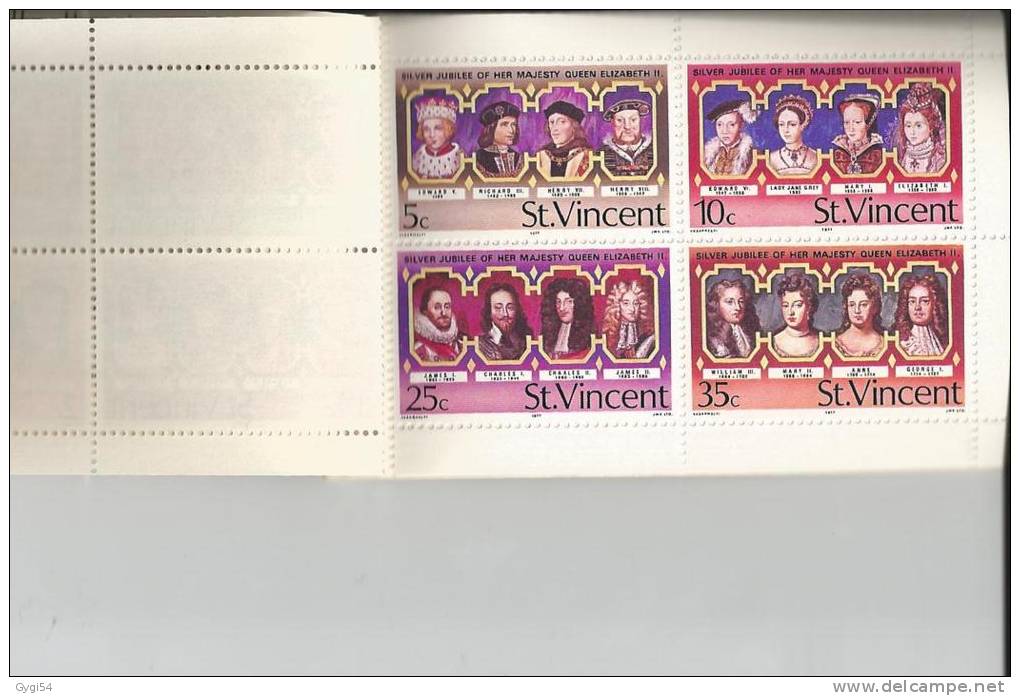 St VINCENT  Silver Jubilee Of Queen Elizabeth II1952-1977 CARNET N** - St.Vincent & Grenadines