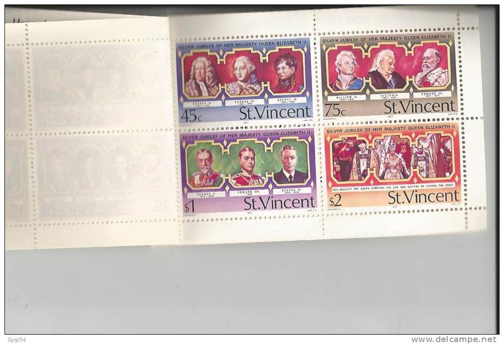 St VINCENT  Silver Jubilee Of Queen Elizabeth II1952-1977 CARNET N** - St.Vincent Y Las Granadinas