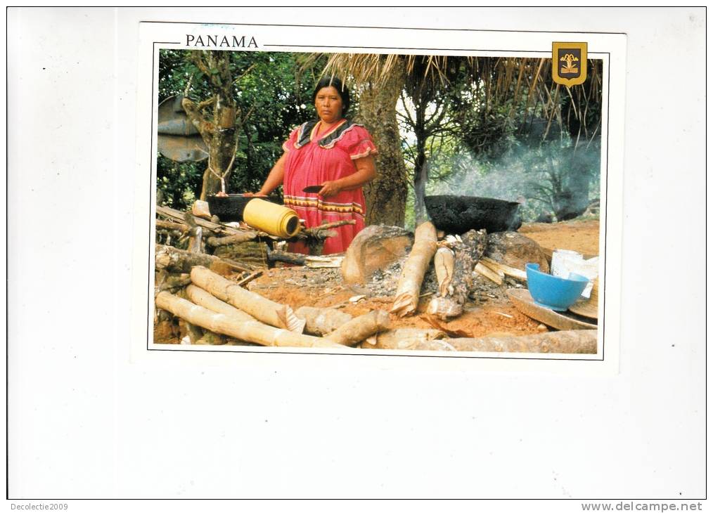 B9207 Ngoba  Bugle Indians In Their Kitchn Panama  Used Perfect Shape - Panama