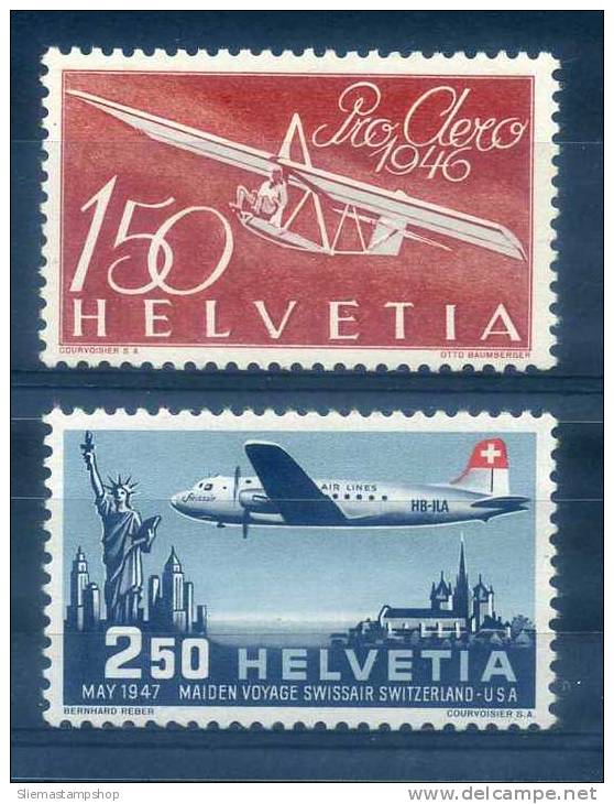 SWITZERLAND - AIRMAIL, 2 VALUES - V5203 - Unused Stamps