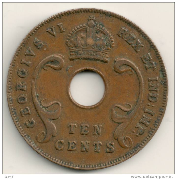 East Africa 10 Cents 1941 I -  KM#26.1 - British Colony