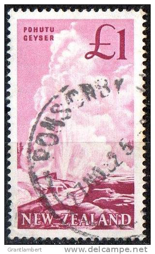 New Zealand 1960 1 Pound Pohutu Geyser Used - Used Stamps