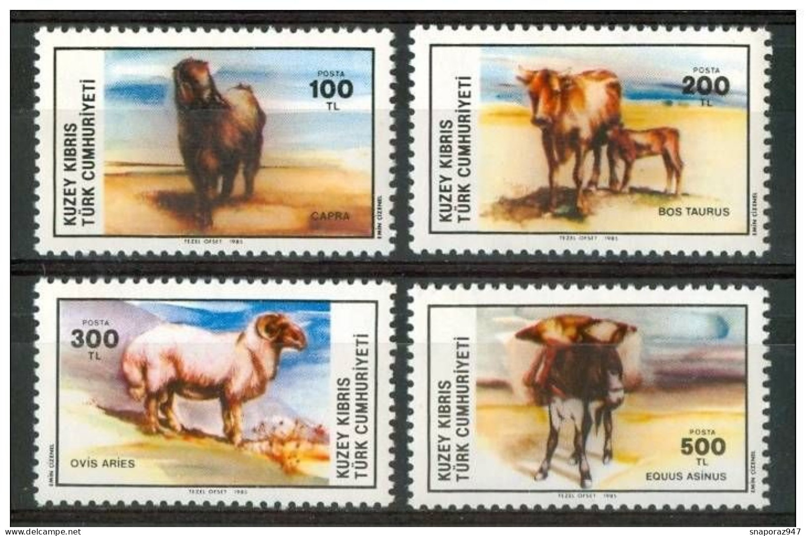 1985 Cipro Del Nord Fauna Animali Animals Animaux Set MNH**B240 - Ungebraucht