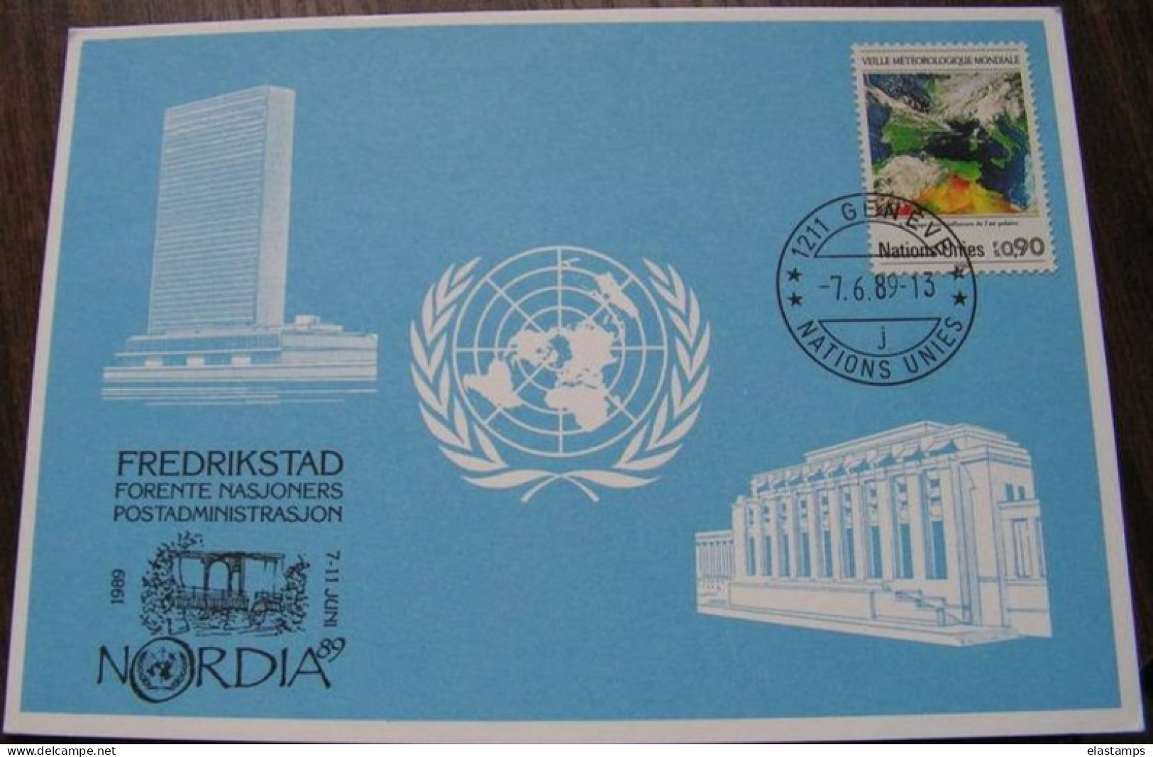 ==UNO Genf Karte 1989 - Lettres & Documents