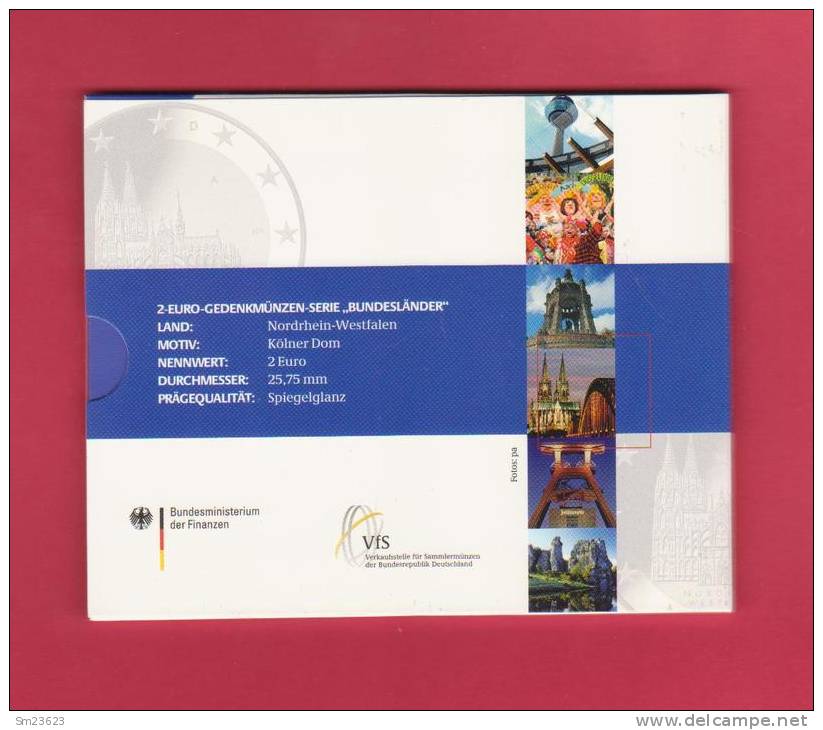 BRD - 2 Euro - Gedenkmünzenset 2011 - Serie "Bundesländer - Kölner Dom - Spiegelglanz - Proof - SS - Allemagne