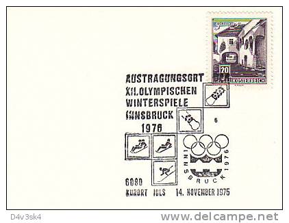1975 Austria Kurort Igls XII Olympische Winterspiele Innsbruck Olympic Winter Games Jeux Olympiques Olympiade Olimpiadi - Inverno1976: Innsbruck