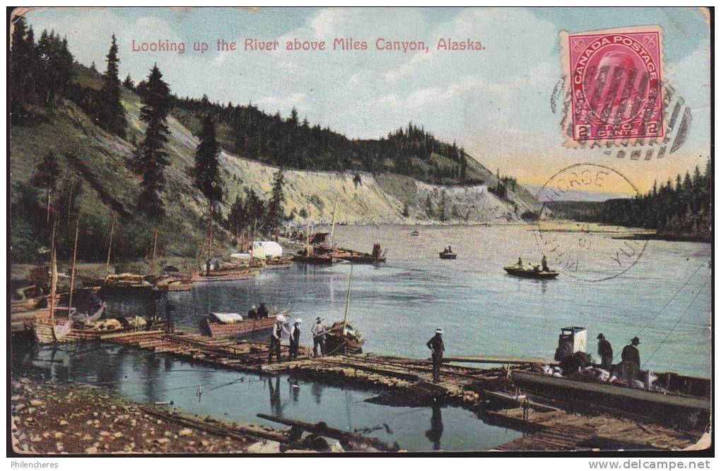 CPA - (Canada) Whitehorse, Yukon - Looking Up The River Above Miles Canyon (obl.) - Sonstige & Ohne Zuordnung