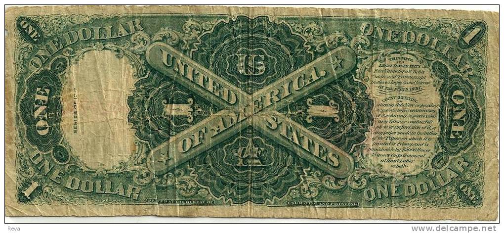 USA  UNITED STATES $1 RED SEAL SERIES 1917 ACT OF MARCH 1863 AF P187 READ DESCRIPTION CAREFULLY !!! - Billetes De Estados Unidos (1862-1923)