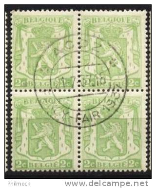 1935 - Bloc De 4 - N°418A - Acoz 1937 - 1929-1937 Heraldieke Leeuw