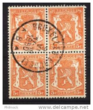 1935 - Bloc De 4 - N°419 - Bruxelles - 1929-1937 Heraldischer Löwe