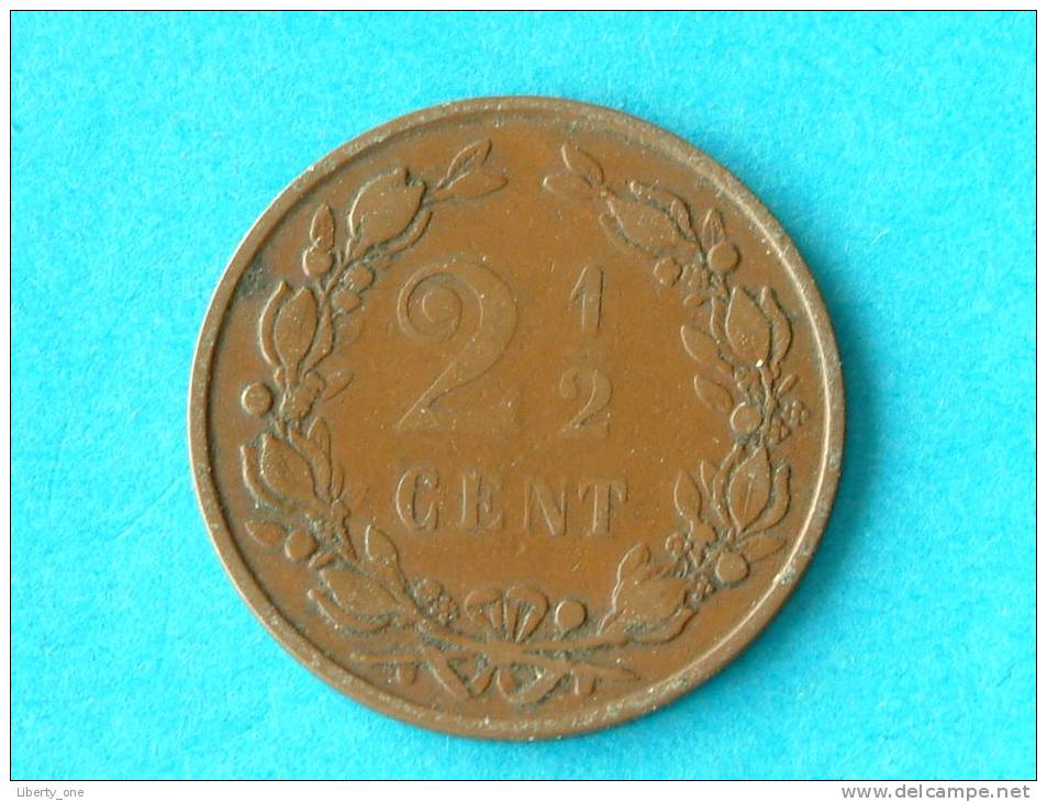 1890 - 2 1/2 CENTS / KM 108 ( Uncleaned Coin / For Grade, Please See Photo ) !! - 1849-1890 : Willem III