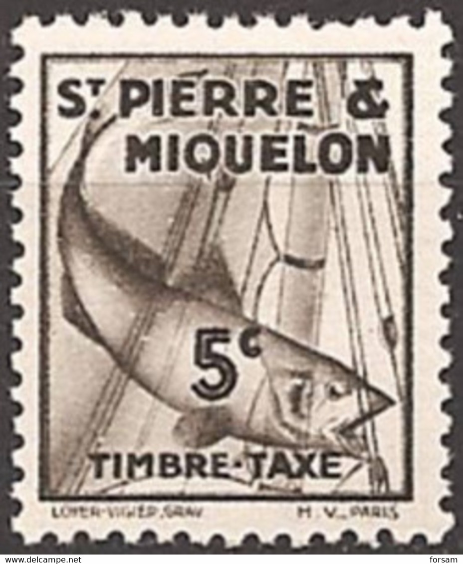 SAINT-PIERRE And MIQUELON..1938..Michel # 32...MLH...Portomarken. - Unused Stamps