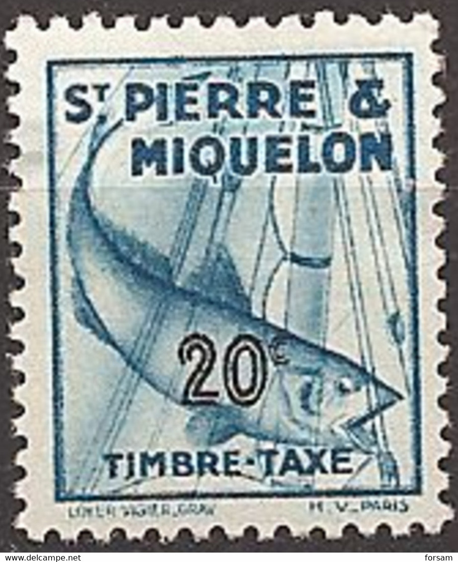 SAINT-PIERRE And MIQUELON..1938..Michel # 35...MLH...Portomarken. - Ungebraucht