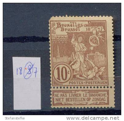 Belgie - Belgique Ocb Nr:  73 - V Luppi (*) Sans Gomme  (zie Scan) - 1894-1896 Tentoonstellingen