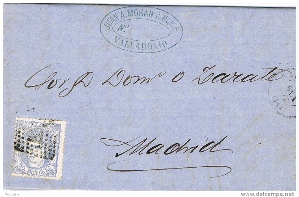 Carta Entera VALLADOLID 1872. Alegoria - Cartas & Documentos
