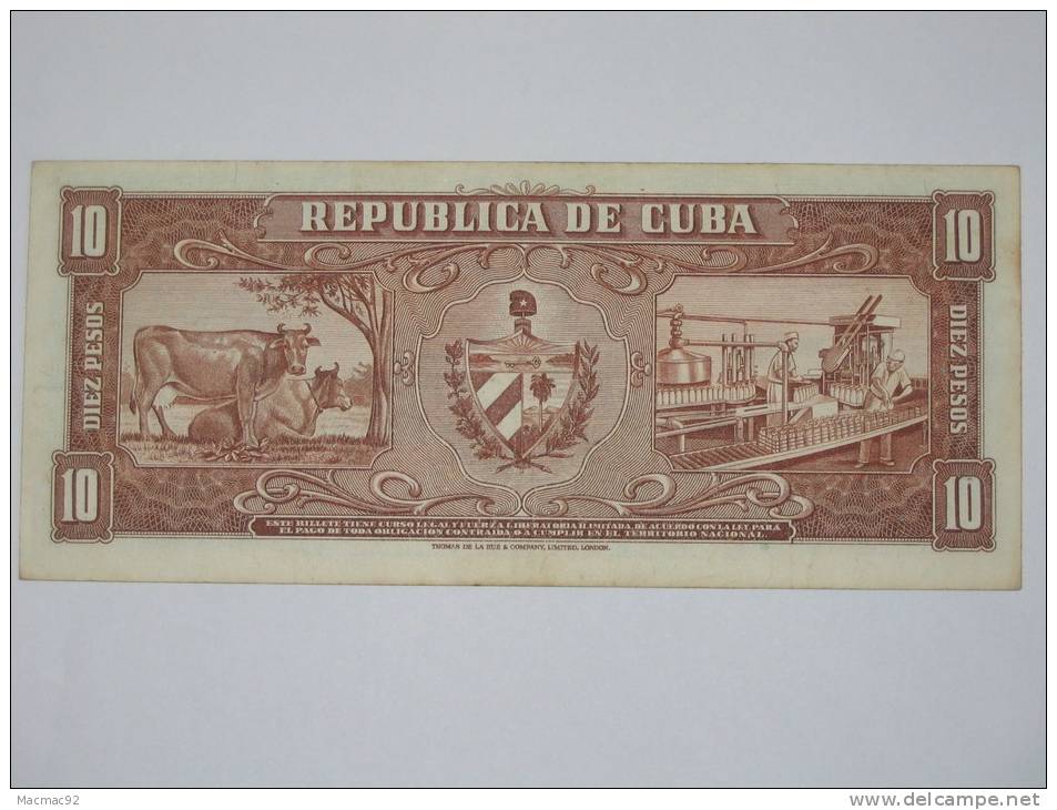 10 Pesos 1956-1960 - CUBA- - Cuba