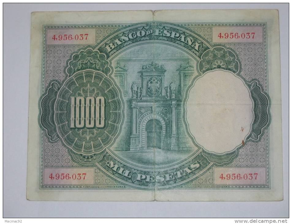 1000  Mil Pesetas 1.7.1925. ESPAGNE- El Banco De Espana. - 1000 Peseten