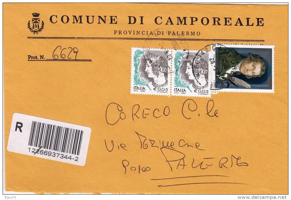 CAMPORREALE  (PA)  /  SICILIA  - Tematica  Comuni D´Italia - Storia Postale  Repubblica - Macchine Per Obliterare (EMA)