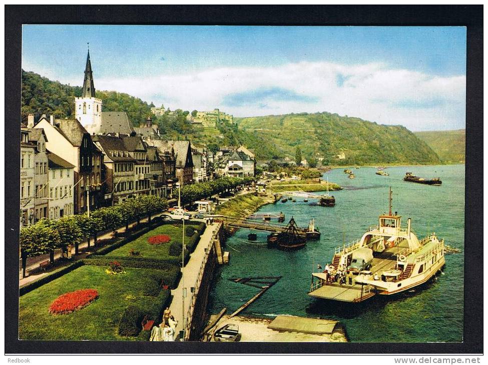 RB 827 - Germany Postcard - Goar Am Rhine Mit Fahre - River Car Ferry - Other & Unclassified