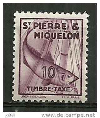 Saint Pierre & Miquelon *; Y&T  Taxe ,n°33 - Impuestos