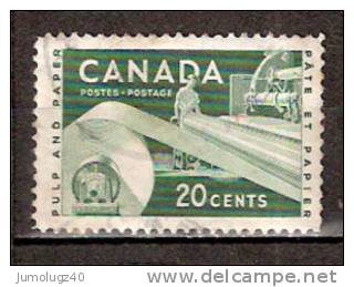 Timbre Canada Y&T N° 289 Oblitéré. 20 Cts. Cote 0.20 € - Oblitérés