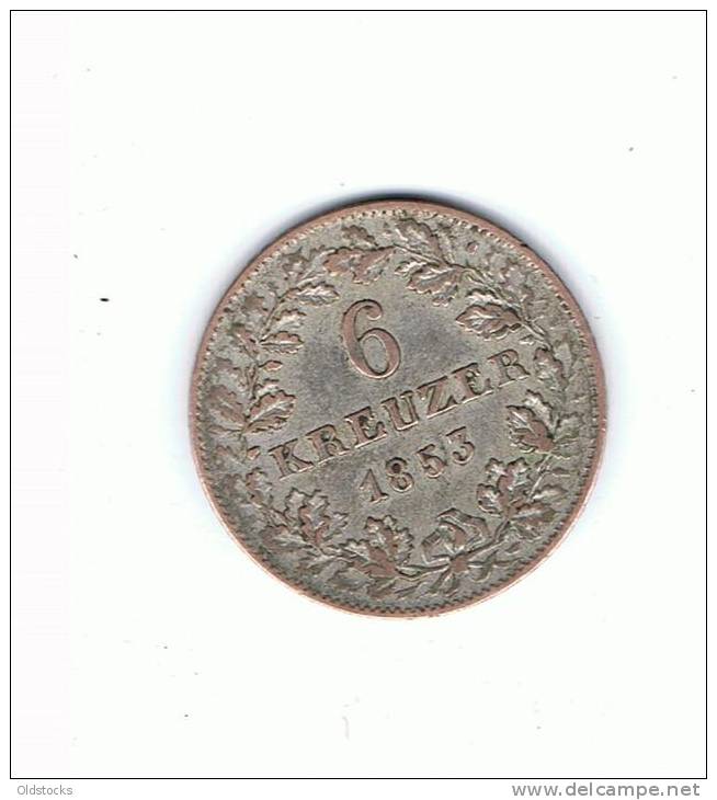 6 KREUZER FRANKFURT 1853 - Other & Unclassified