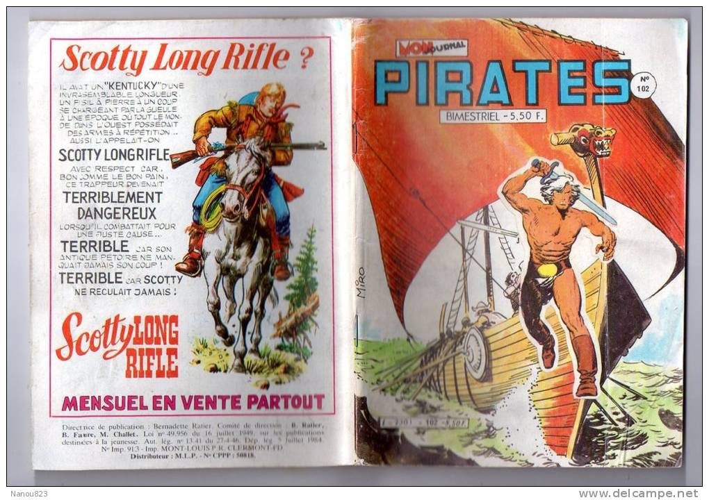 PIRATES N°102 BIMESTRIEL JUILLET 1984 MON JOURNAL - Piraten